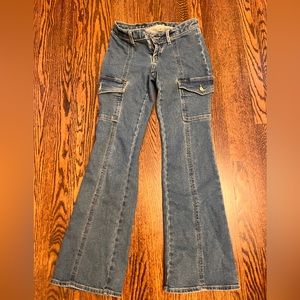 Target 90s styled low rise flares jeans